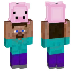 Steve holding a pig