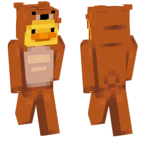 Duck with Bear Onesie