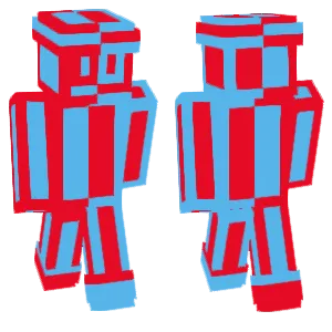 red and blue