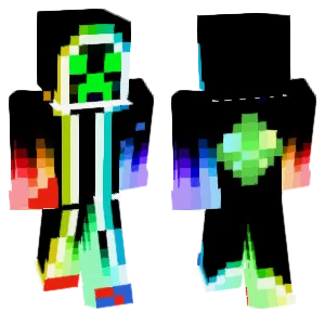 Sparkling glowing void rainbow gamer creeper