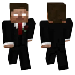 herobrine in a suit
