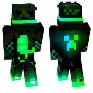 Neon green and blue creeper LJB