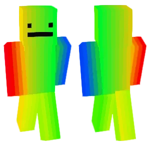 red yellow green blue man