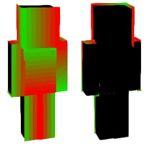 Green and red man