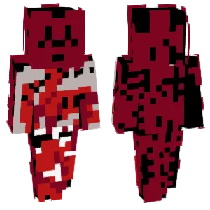 blood-stained skin