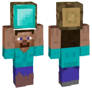 Steve is holding a log.