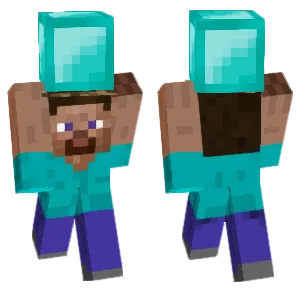 Steve is holding a log.