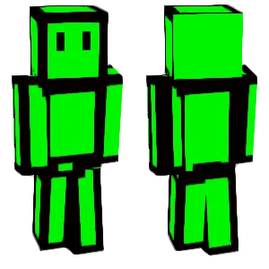 Green person