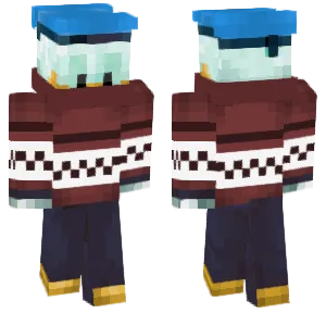 Donald Duck feels cold in this weather