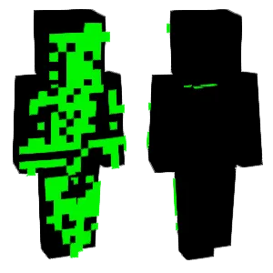 Green-faced person