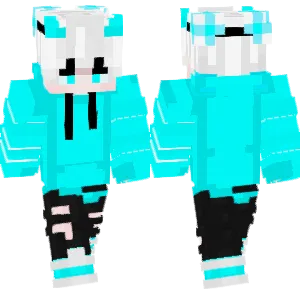 Neon Blue Hoodie Boy