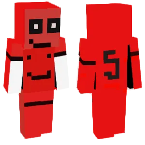 No. 5, red and white person.