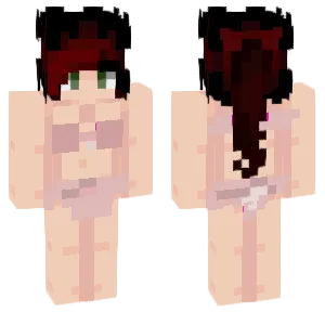 The girl didn't wear her bra and underwear properly.