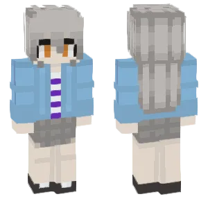 It's still silver hair, but has been adjusted (details refined).
