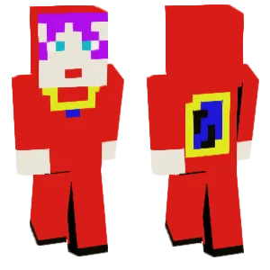 Rich person in red clothes